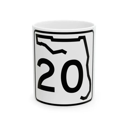 Florida 20 (Florida) (Road Sign) White Coffee Mug 11oz - Go Mug Yourself
