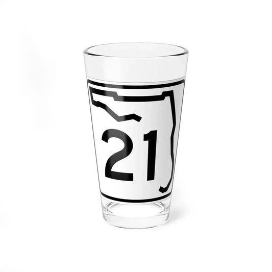 Florida 21 (Florida) (Road Sign) Pint Glass 16oz 16oz - Go Mug Yourself