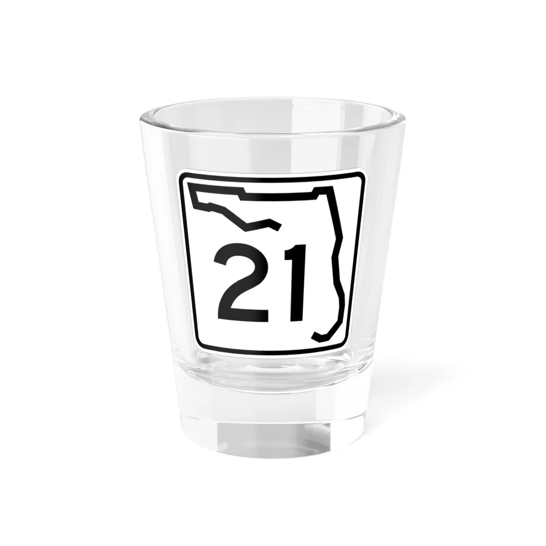 Florida 21 (Florida) (Road Sign) Shot Glass 1.5oz 1.5oz - Go Mug Yourself