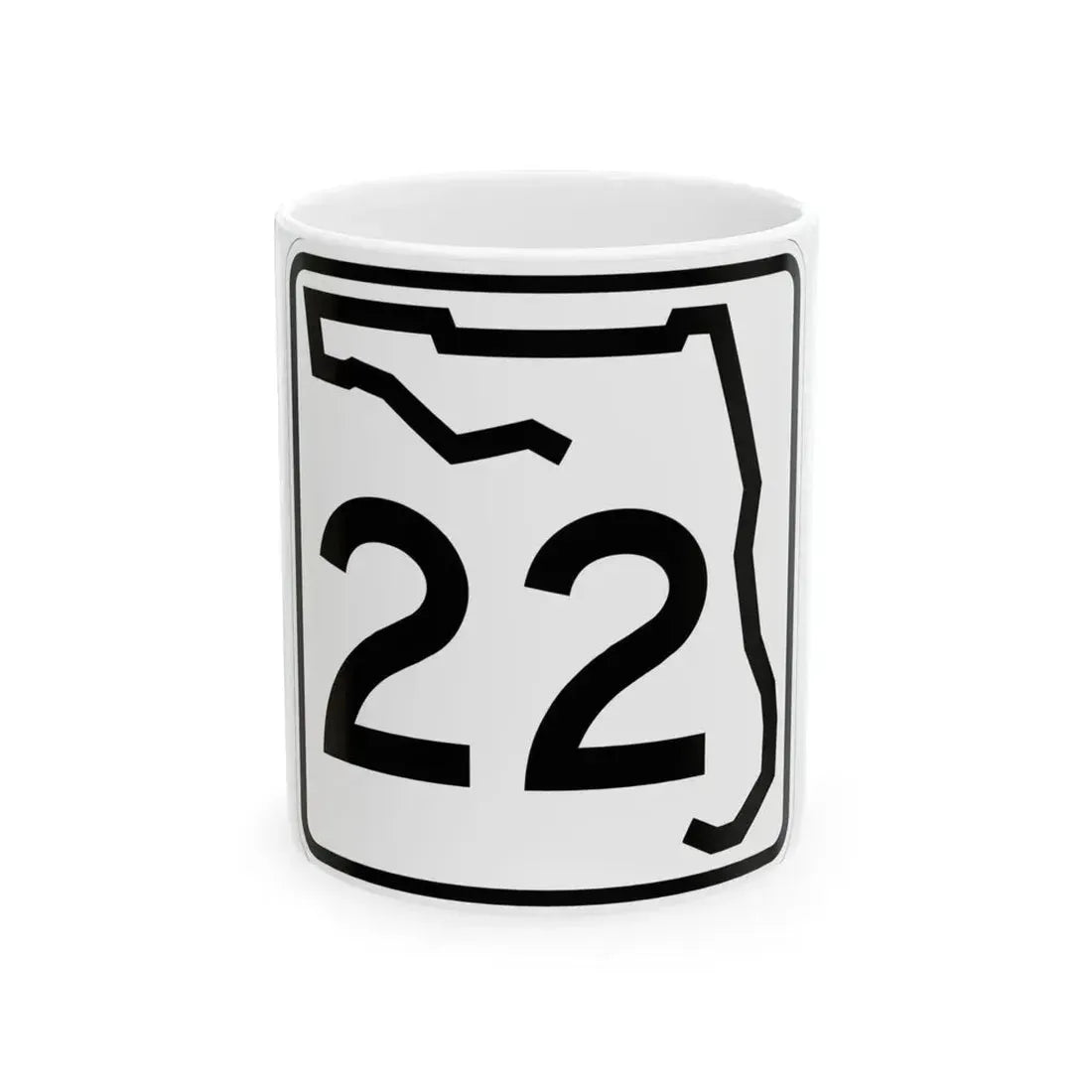 Florida 22 (Florida) (Road Sign) White Coffee Mug 11oz - Go Mug Yourself