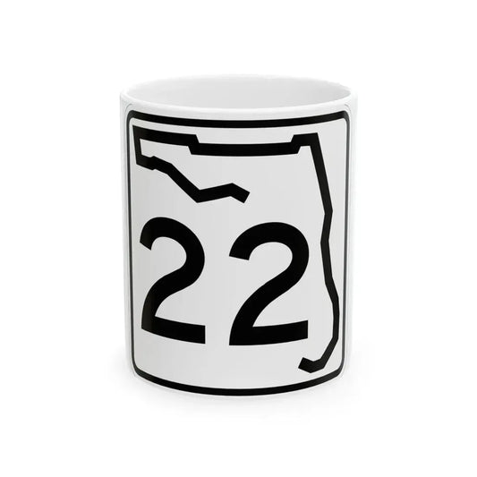 Florida 22 (Florida) (Road Sign) White Coffee Mug 11oz - Go Mug Yourself