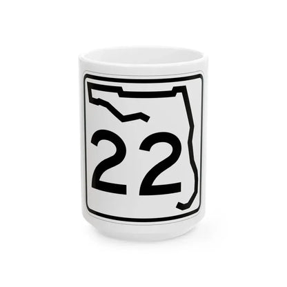 Florida 22 (Florida) (Road Sign) White Coffee Mug 15oz - Go Mug Yourself