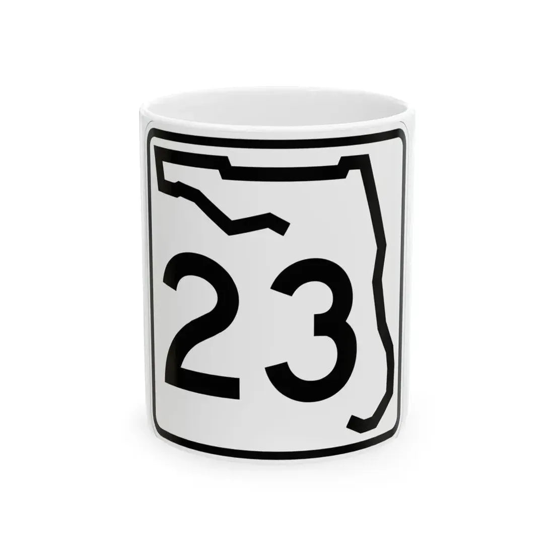Florida 23 (Florida) (Road Sign) White Coffee Mug 11oz - Go Mug Yourself