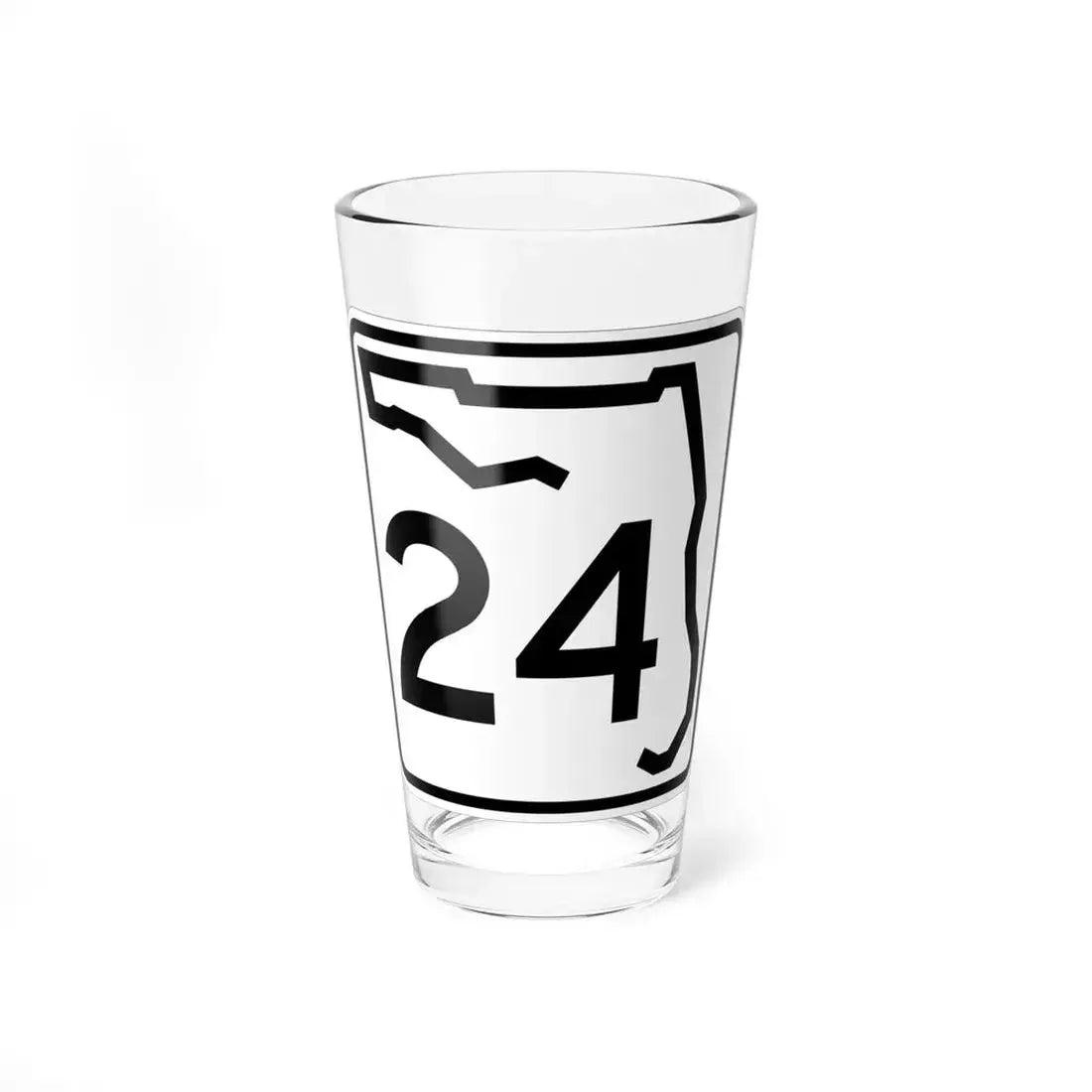 Florida 24 (Florida) (Road Sign) Pint Glass 16oz 16oz - Go Mug Yourself