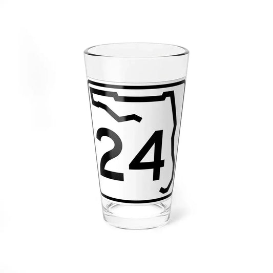 Florida 24 (Florida) (Road Sign) Pint Glass 16oz 16oz - Go Mug Yourself