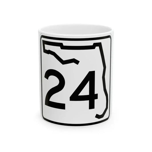 Florida 24 (Florida) (Road Sign) White Coffee Mug 11oz - Go Mug Yourself