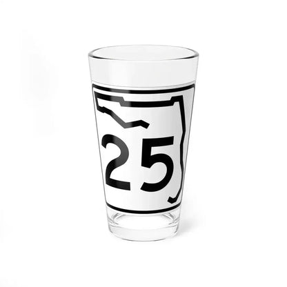 Florida 25 (Florida) (Road Sign) Pint Glass 16oz 16oz - Go Mug Yourself
