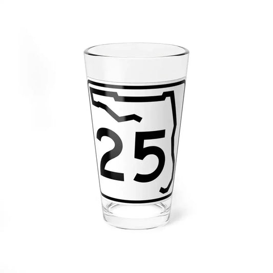 Florida 25 (Florida) (Road Sign) Pint Glass 16oz 16oz - Go Mug Yourself