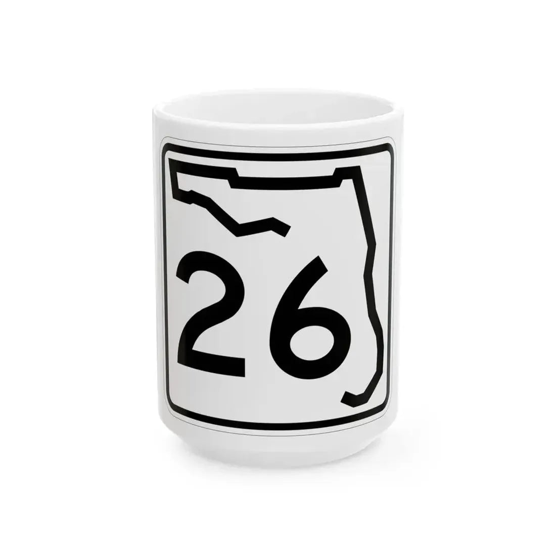 Florida 26 (Florida) (Road Sign) White Coffee Mug 15oz - Go Mug Yourself