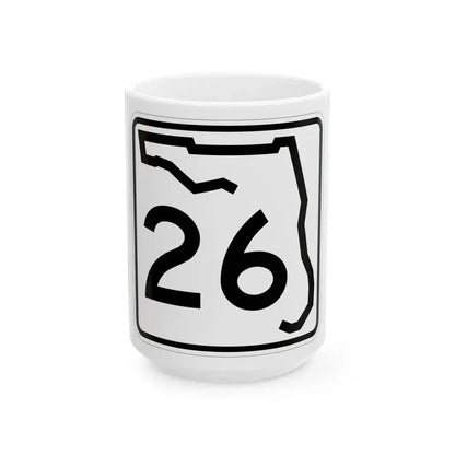 Florida 26 (Florida) (Road Sign) White Coffee Mug 15oz - Go Mug Yourself