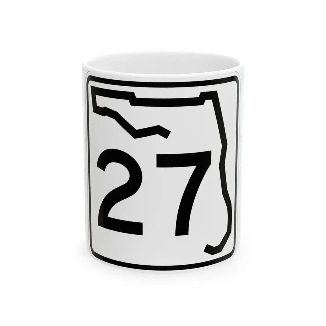 Florida 27 (Florida) (Road Sign) White Coffee Mug 11oz - Go Mug Yourself