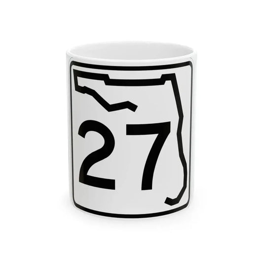 Florida 27 (Florida) (Road Sign) White Coffee Mug 11oz - Go Mug Yourself