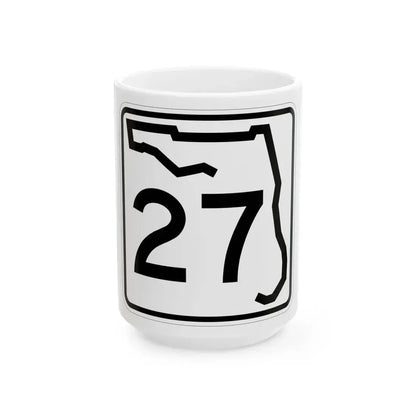 Florida 27 (Florida) (Road Sign) White Coffee Mug 15oz - Go Mug Yourself