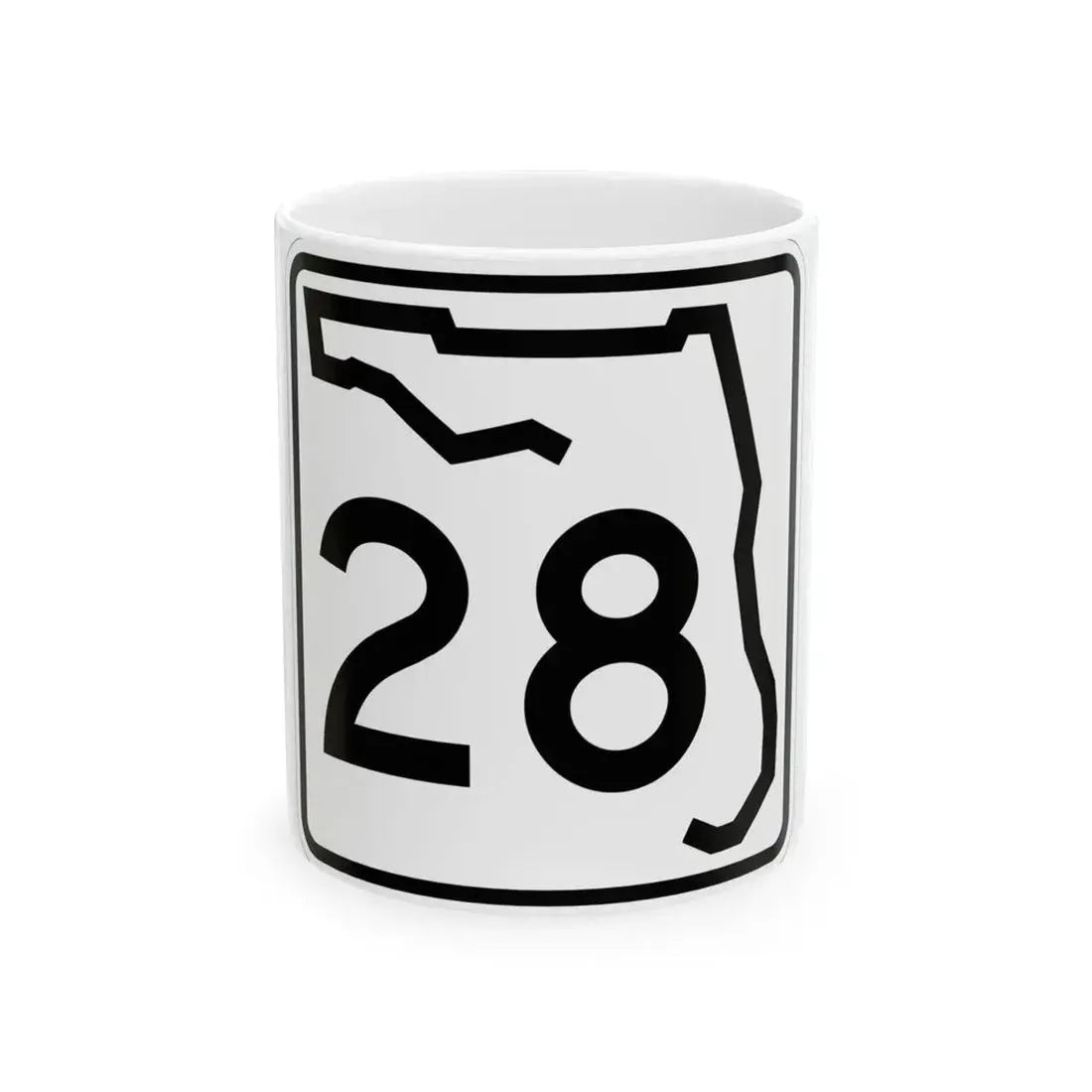 Florida 28 (Florida) (Road Sign) White Coffee Mug 11oz - Go Mug Yourself