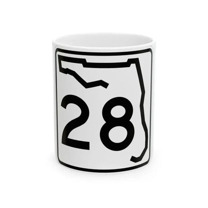 Florida 28 (Florida) (Road Sign) White Coffee Mug 11oz - Go Mug Yourself