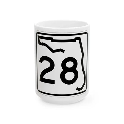 Florida 28 (Florida) (Road Sign) White Coffee Mug 15oz - Go Mug Yourself