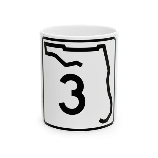 Florida 3 (Florida) (Road Sign) White Coffee Mug 11oz - Go Mug Yourself