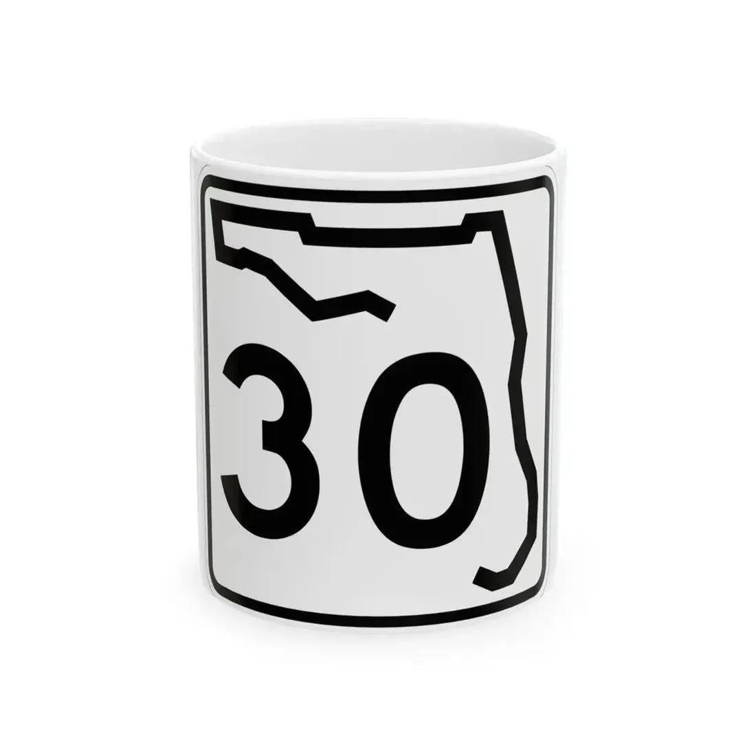 Florida 30 (Florida) (Road Sign) White Coffee Mug 11oz - Go Mug Yourself