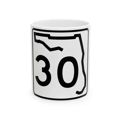 Florida 30 (Florida) (Road Sign) White Coffee Mug 11oz - Go Mug Yourself