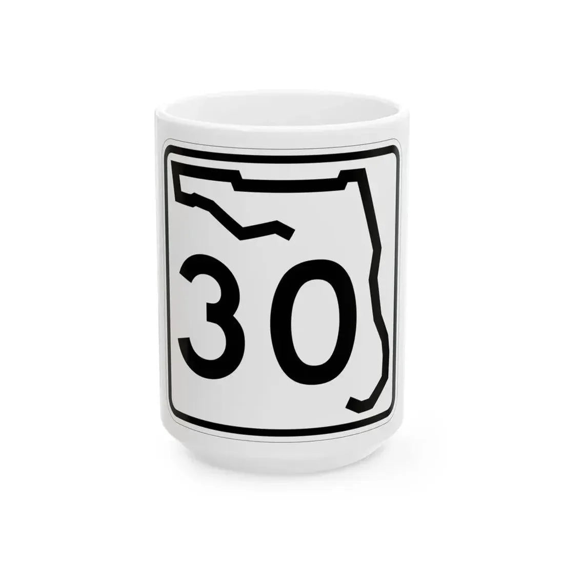 Florida 30 (Florida) (Road Sign) White Coffee Mug 15oz - Go Mug Yourself
