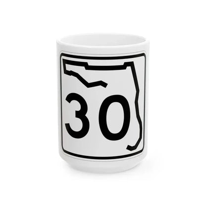 Florida 30 (Florida) (Road Sign) White Coffee Mug 15oz - Go Mug Yourself