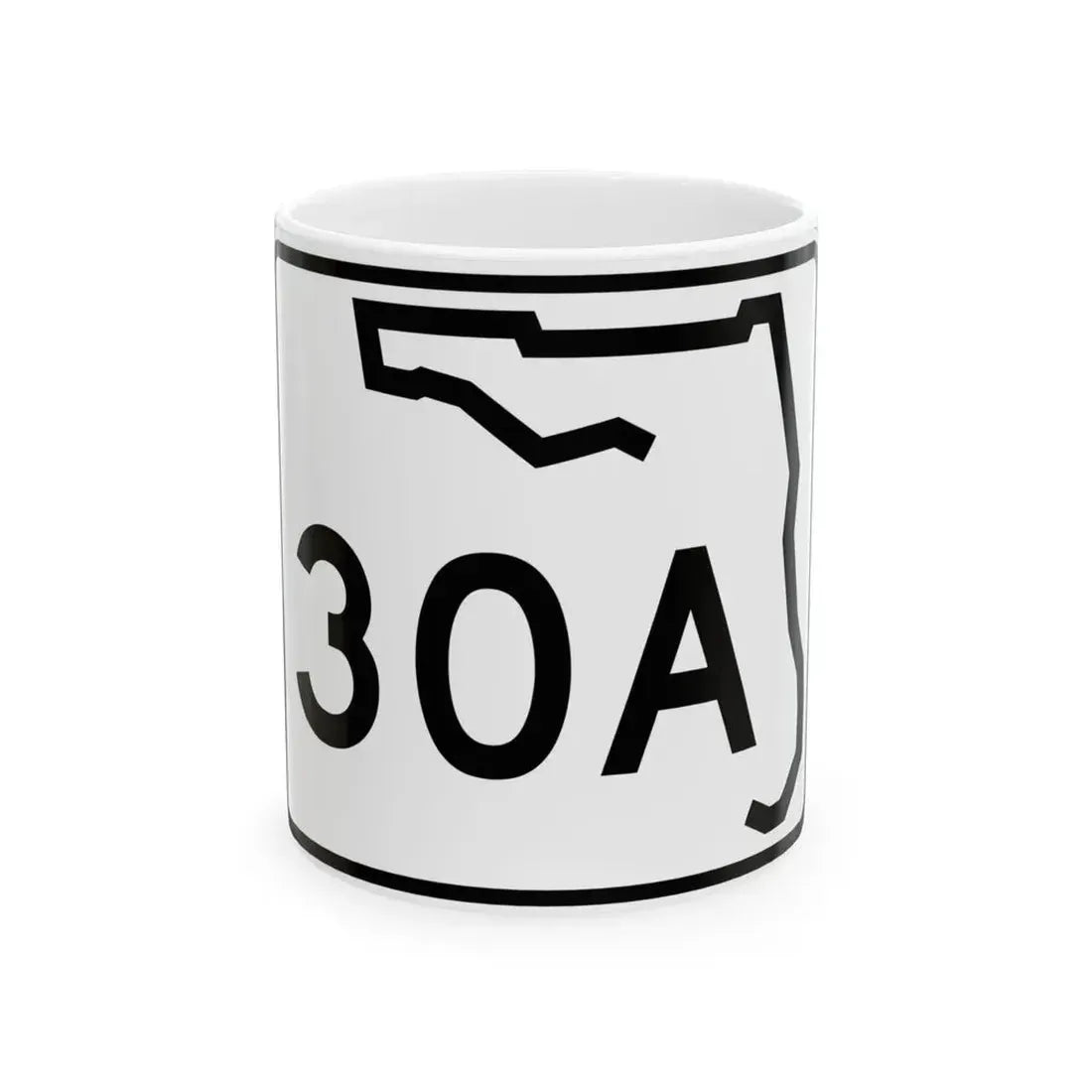 Florida 30A (Florida) (Road Sign) White Coffee Mug 11oz - Go Mug Yourself