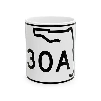 Florida 30A (Florida) (Road Sign) White Coffee Mug 11oz - Go Mug Yourself