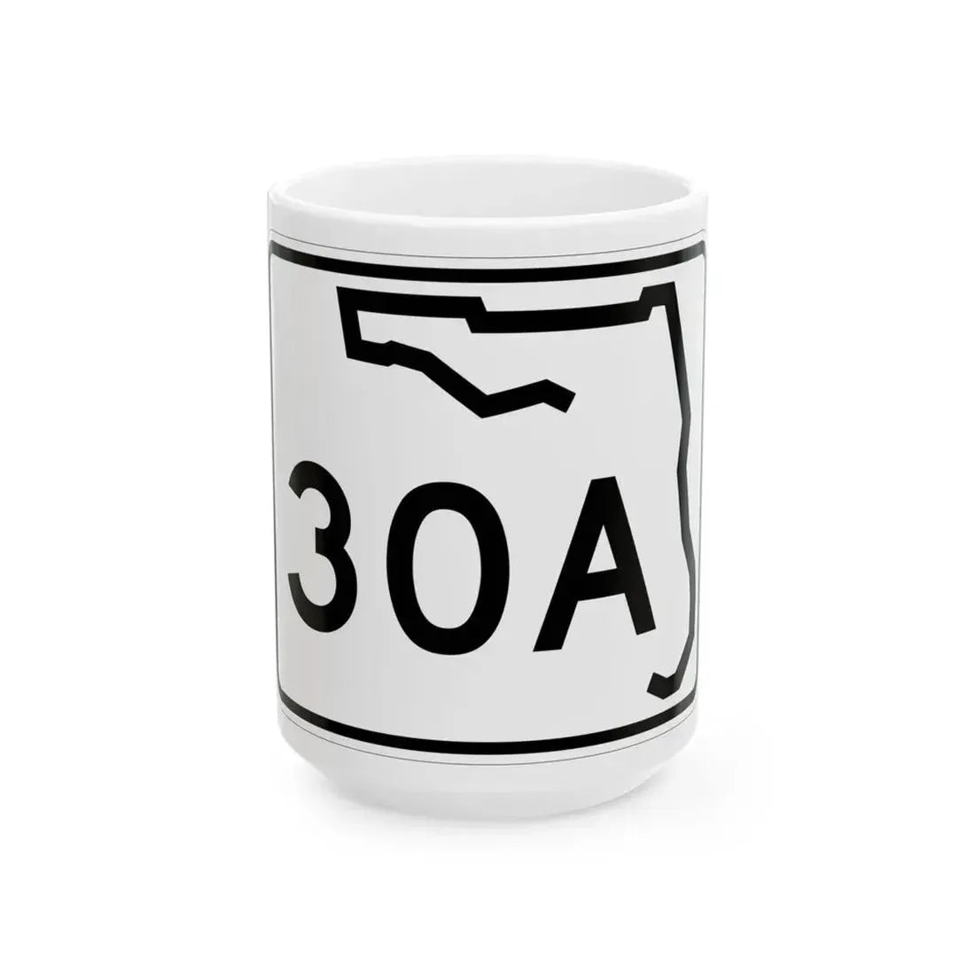 Florida 30A (Florida) (Road Sign) White Coffee Mug 15oz - Go Mug Yourself
