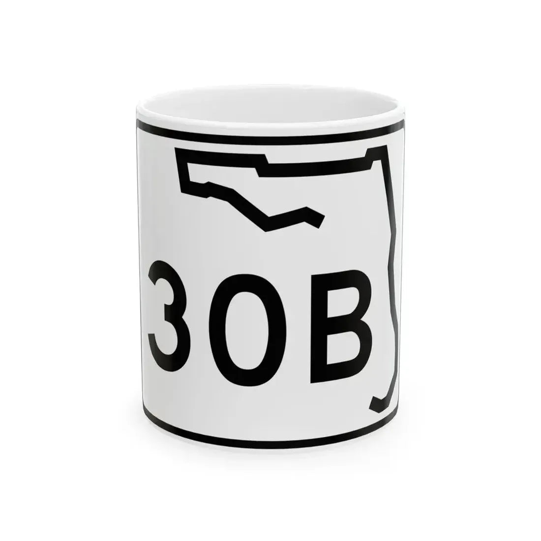 Florida 30B (Florida) (Road Sign) White Coffee Mug 11oz - Go Mug Yourself