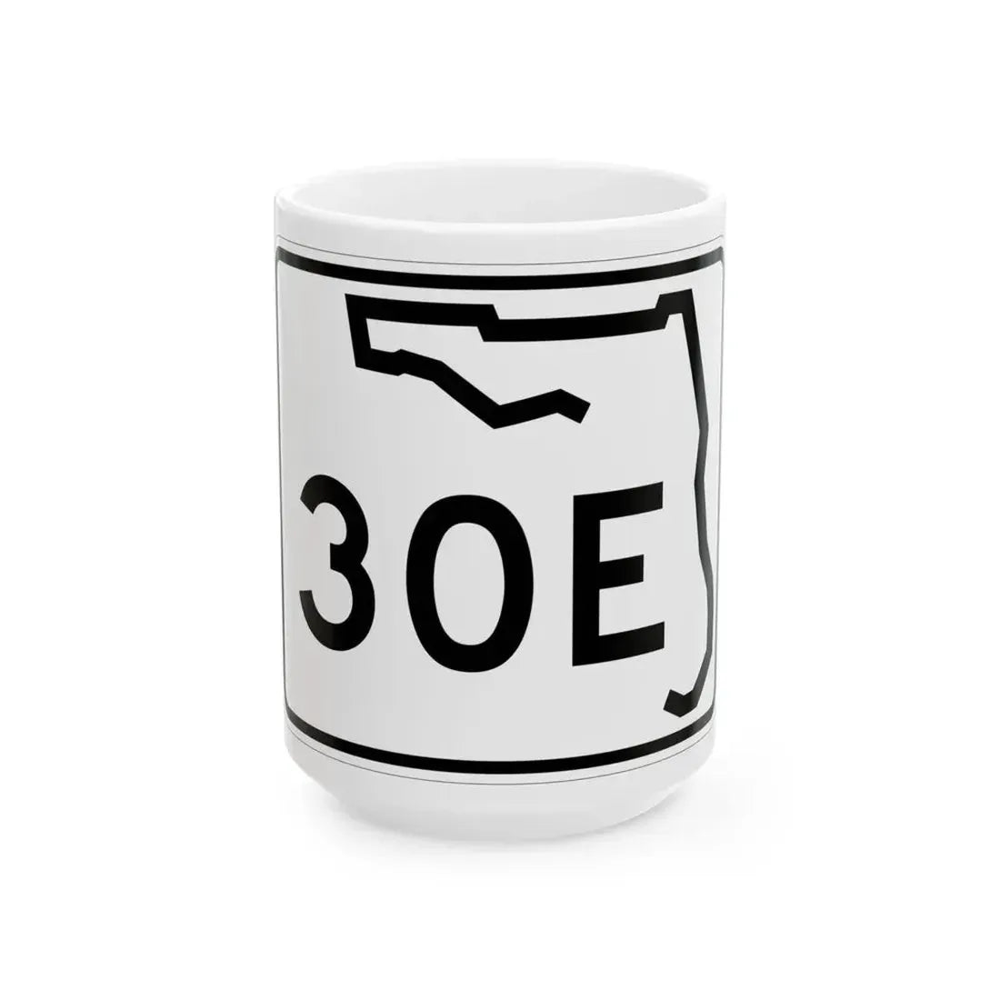 Florida 30E (Florida) (Road Sign) White Coffee Mug 15oz - Go Mug Yourself