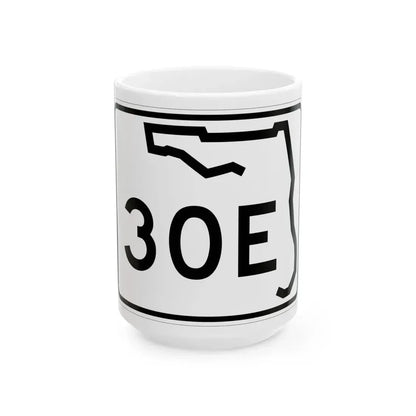 Florida 30E (Florida) (Road Sign) White Coffee Mug 15oz - Go Mug Yourself