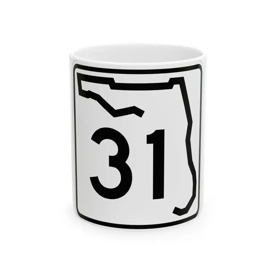 Florida 31 (Florida) (Road Sign) White Coffee Mug 11oz - Go Mug Yourself