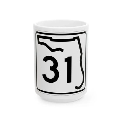 Florida 31 (Florida) (Road Sign) White Coffee Mug 15oz - Go Mug Yourself