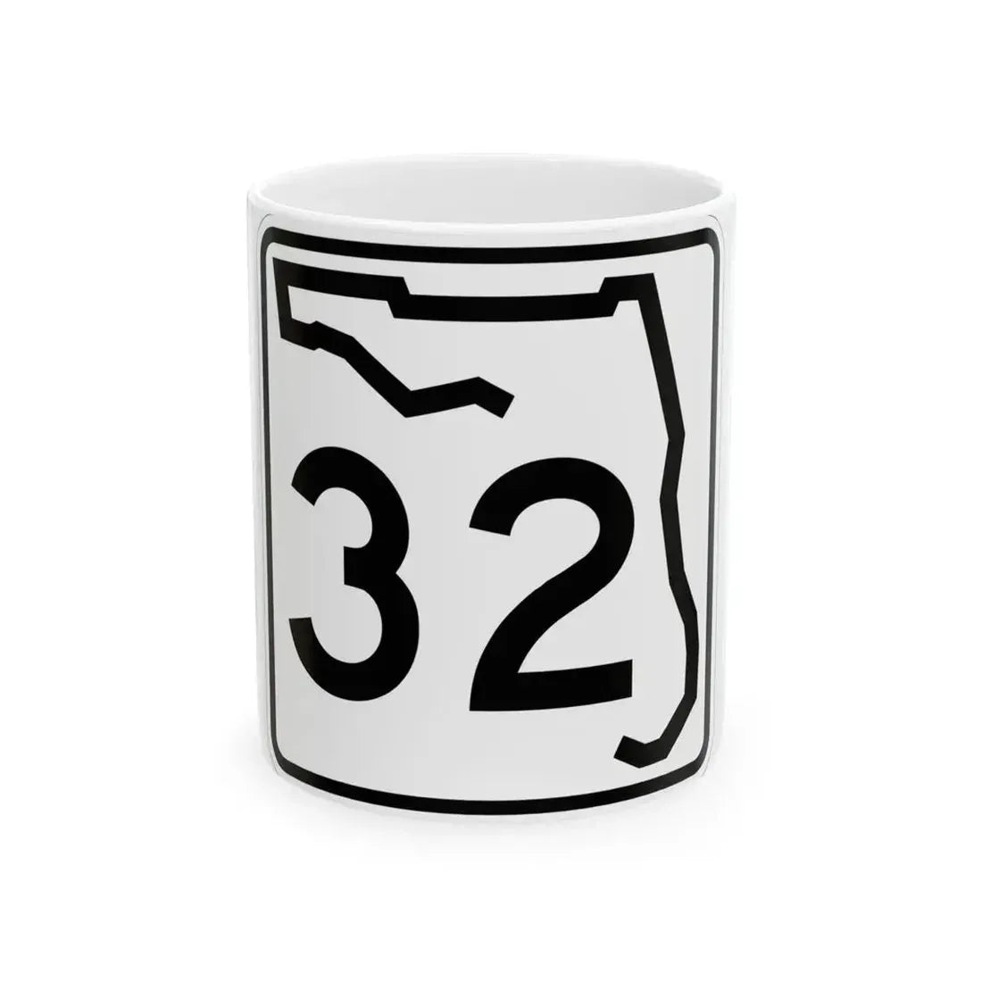 Florida 32 (Florida) (Road Sign) White Coffee Mug 11oz - Go Mug Yourself