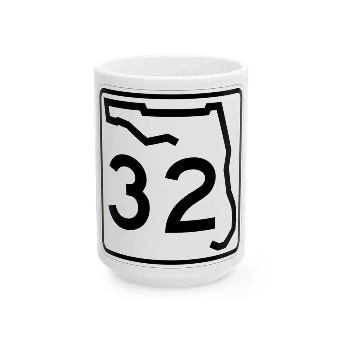 Florida 32 (Florida) (Road Sign) White Coffee Mug 15oz - Go Mug Yourself