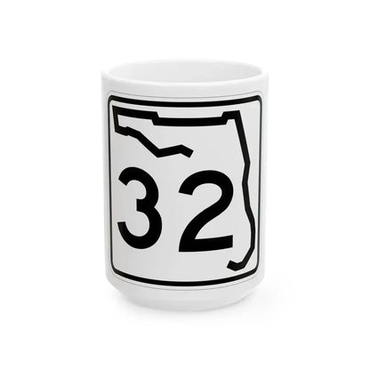 Florida 32 (Florida) (Road Sign) White Coffee Mug 15oz - Go Mug Yourself