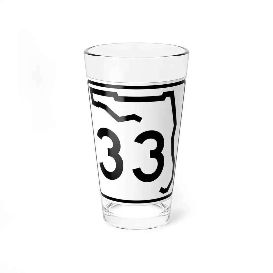 Florida 33 (Florida) (Road Sign) Pint Glass 16oz 16oz - Go Mug Yourself