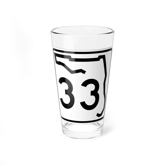 Florida 33 (Florida) (Road Sign) Pint Glass 16oz 16oz - Go Mug Yourself