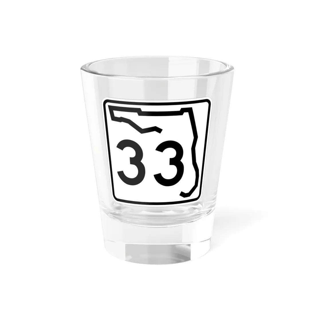 Florida 33 (Florida) (Road Sign) Shot Glass 1.5oz 1.5oz - Go Mug Yourself
