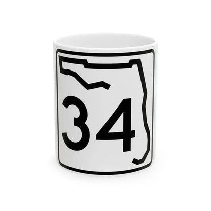 Florida 34 (Florida) (Road Sign) White Coffee Mug 11oz - Go Mug Yourself