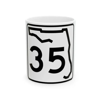Florida 35 (Florida) (Road Sign) White Coffee Mug 11oz - Go Mug Yourself