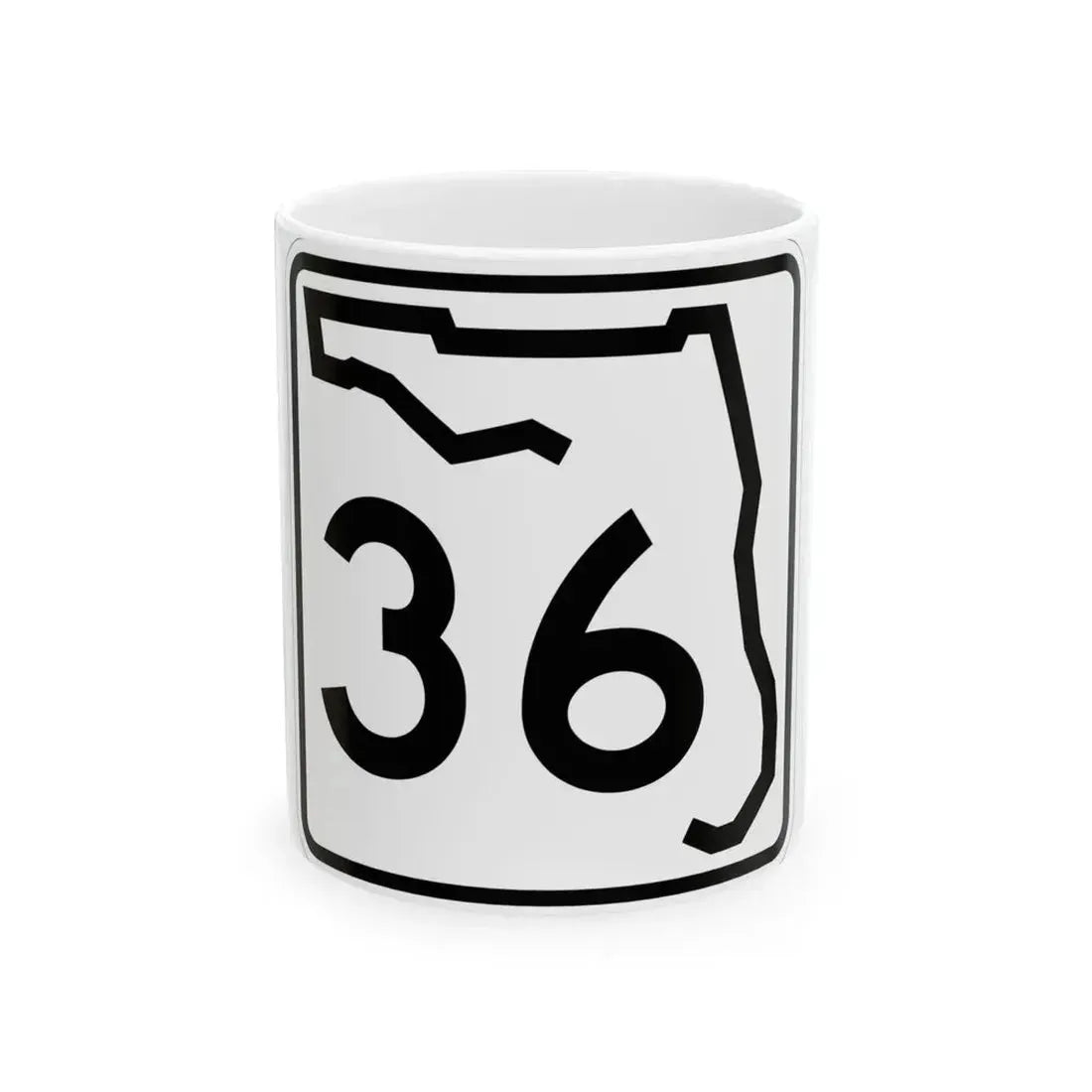 Florida 36 (Florida) (Road Sign) White Coffee Mug 11oz - Go Mug Yourself
