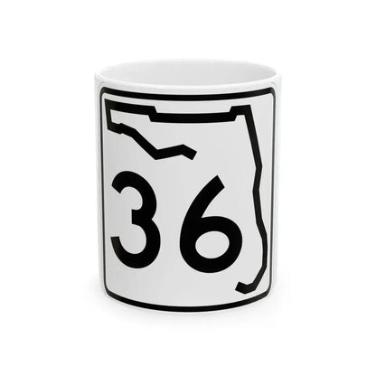 Florida 36 (Florida) (Road Sign) White Coffee Mug 11oz - Go Mug Yourself