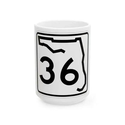 Florida 36 (Florida) (Road Sign) White Coffee Mug 15oz - Go Mug Yourself