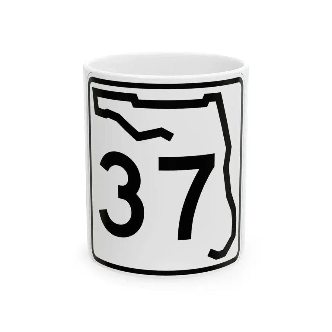 Florida 37 (Florida) (Road Sign) White Coffee Mug 11oz - Go Mug Yourself