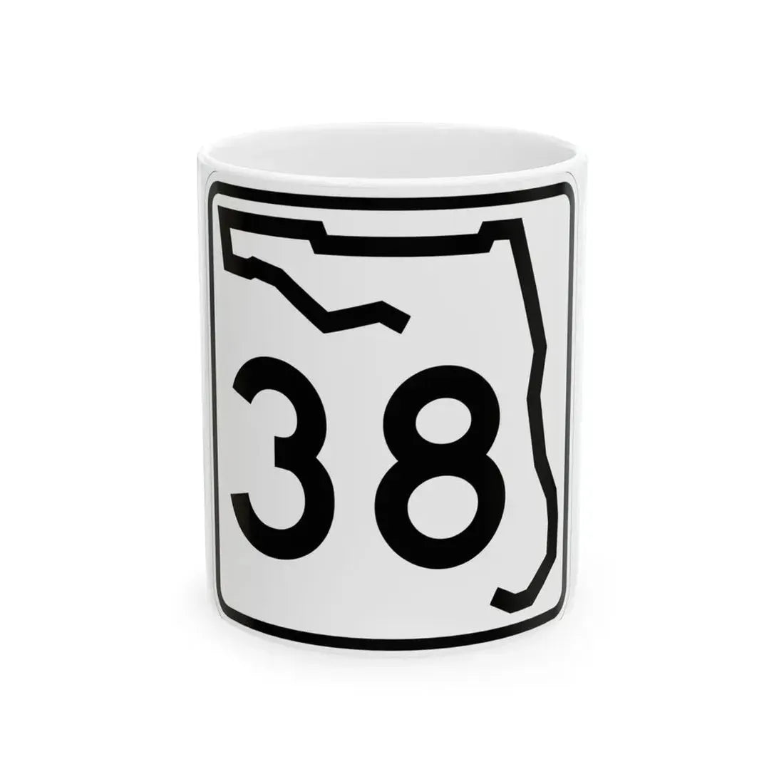 Florida 38 (Florida) (Road Sign) White Coffee Mug 11oz - Go Mug Yourself