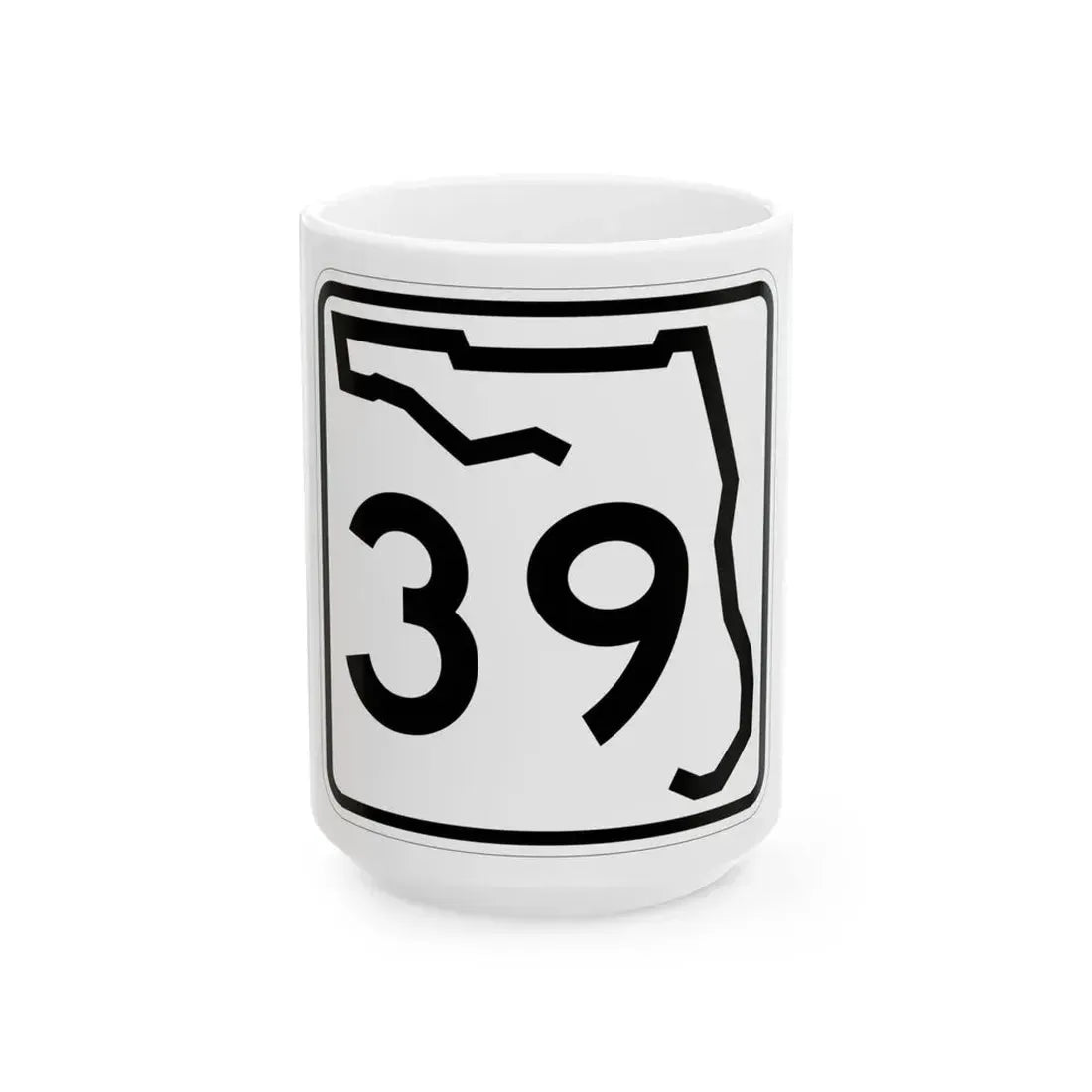 Florida 39 (Florida) (Road Sign) White Coffee Mug 15oz - Go Mug Yourself