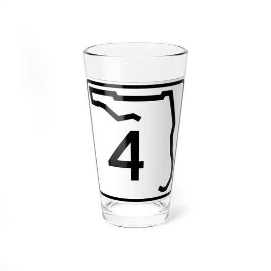 Florida 4 (Florida) (Road Sign) Pint Glss 16oz 16oz - Go Mug Yourself