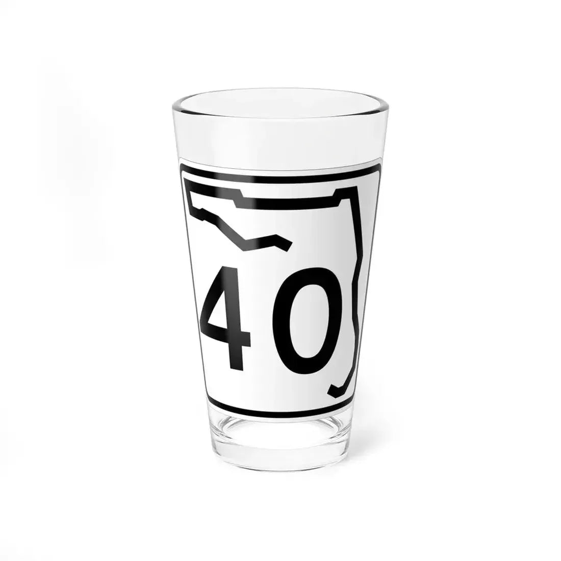Florida 40 (Florida) (Road Sign) Pint Glass 16oz 16oz - Go Mug Yourself