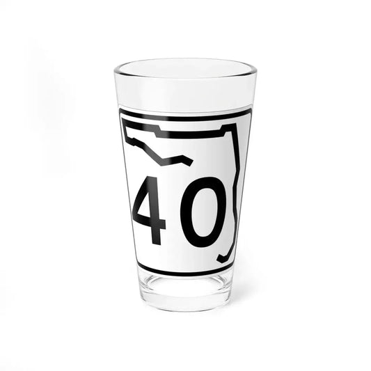 Florida 40 (Florida) (Road Sign) Pint Glass 16oz 16oz - Go Mug Yourself